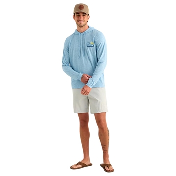 Picture of Huk Drift Long Sleeve Hoodie Shipyard Heather 2XL H1200726-447-XXL