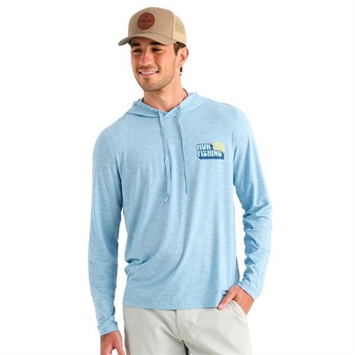 Picture of Huk Drift Long Sleeve Hoodie Shipyard Heather M H1200726-447-M