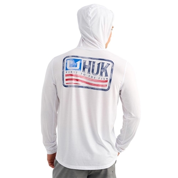 Picture of Huk Drift Long Sleeve Hoodie White M H1200726-100-M