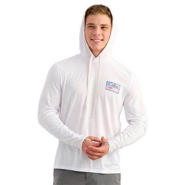 Picture of Huk Drift Long Sleeve Hoodie White S H1200726-100-S