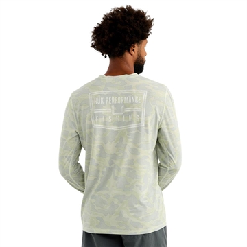 Picture of Huk Drift Performance Long Sleeve Shirt Pale Algae M H1200735-384-M