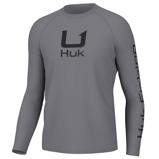 Picture of Huk Icon Crew Long Sleeve Shirt Night Owl M H1200573-016-M