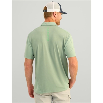 Picture of Huk Icon Polo Short Sleeve Shirt Fog Green S H1200639-315-S