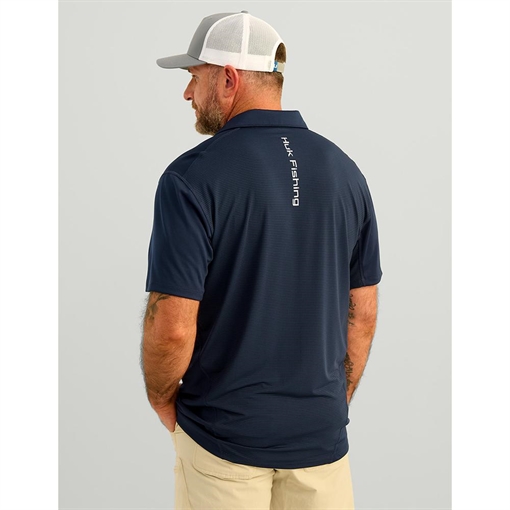Picture of Huk Icon Polo Short Sleeve Shirt Naval Academy L H1200639-413-L