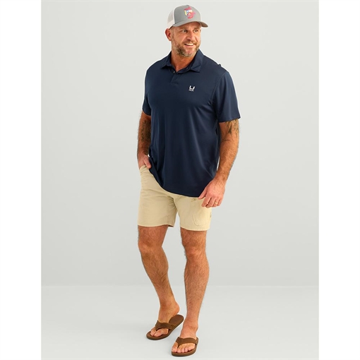 Picture of Huk Icon Polo Short Sleeve Shirt Naval Academy S H1200639-413-S