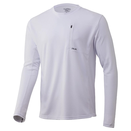 Picture of Huk Icon X LS Pocket White S H1200284-100-S