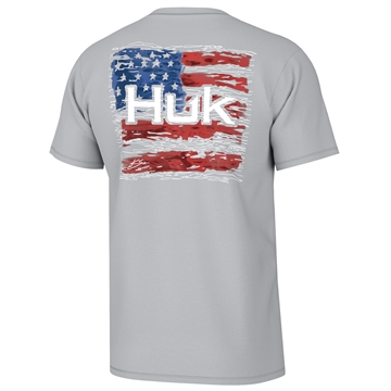 Picture of Huk KC Fly Flag Shirt Sleeve Shirt Harbor Mist S H1000483-034-S