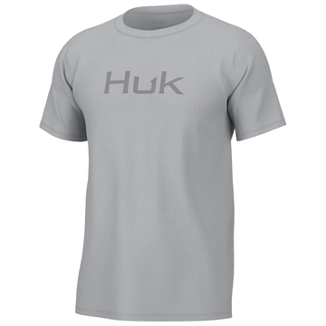Picture of Huk Logo Short Sleeve Shirt Harbor Mist XL H1000390-034-XL