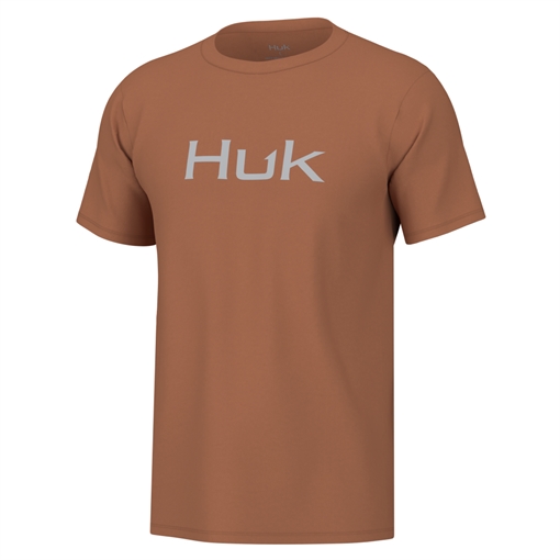 Picture of Huk Logo Short Sleeve Shirt Sunburn 2XL H1000390-216-XXL