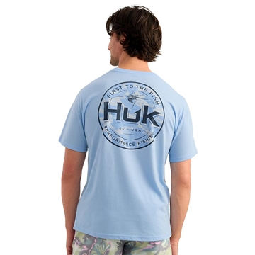 Picture of Huk Marlin Circle Short Sleeve Pocket Shirt Cerulean XL H1000594-423-XL 190840746524