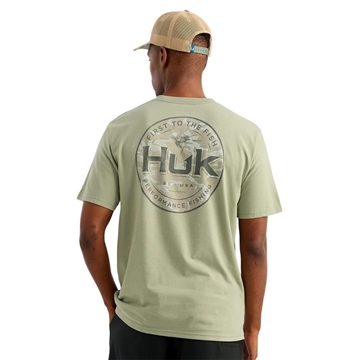 Picture of Huk Marlin Circle Short Sleeve Pocket Shirt Seagrass 2XL H1000594-383-XXL