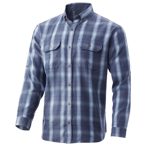 Picture of HUK MAVERICK FISHING FLANNEL SARGASSO SEA L H1500104-409-L