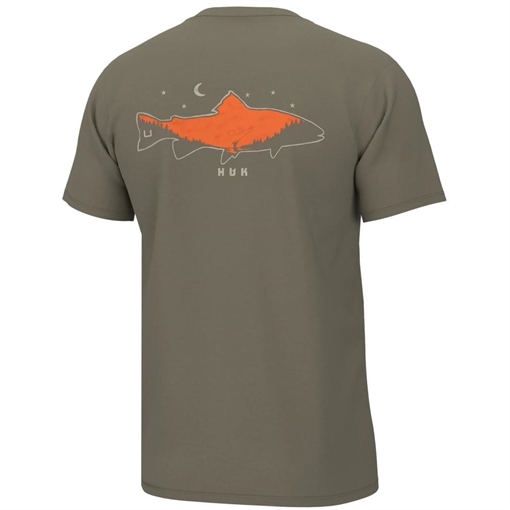 Picture of Huk Moon Trout Short Sleeve Shirt Overland Trek M H1000422-319-M
