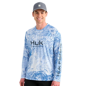 Picture of Huk Mossy Oak Pursuit Performance Long Sleeve Crew Shirt MO Regatta M H1200610-431-M 190840736013