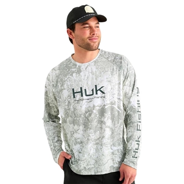 Picture of Huk Mossy Oak Pursuit Performance Long Sleeve Crew Shirt MO Seagrass 2XL H1200610-383-XXL 190840735986