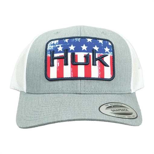 Picture of Huk Salute Trucker Hat Heather Grey H3000520-033-1