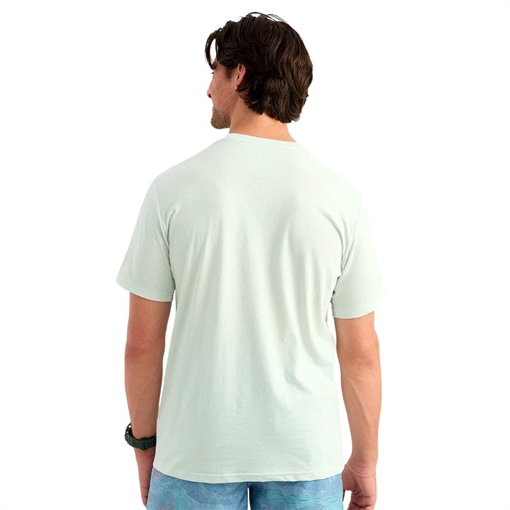 Picture of Huk Script Short Sleeve Tee Pale Algae Heather M H1000587-392-M