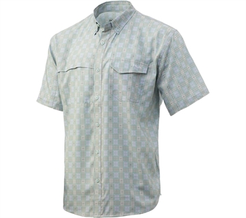 Picture of Huk Tide Point Fish Plaid SS Plein Air Mens M H1500070-451-M