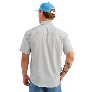 Picture of Huk Tide Point Short Sleeve Button Down Shirt Seagull S    H1500171-059-S