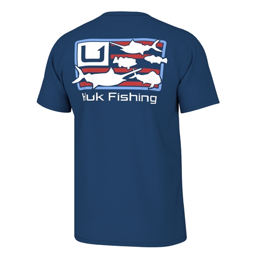 Picture of Huk Trophy Flag Short Sleeve Shirt Set Sail L H1000499-489-L