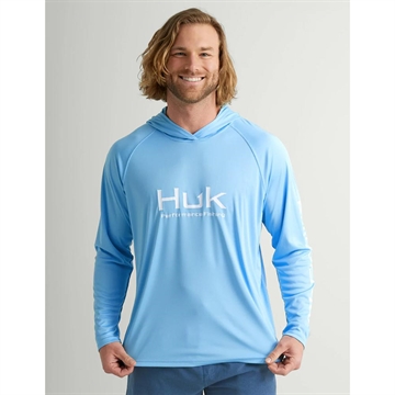 Picture of Huk Vented Pursuit Long Sleeve Hoodie Marolina Blue M H1200525-420-M