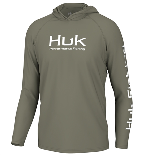 Picture of Huk Vented Pursuit Long Sleeve Hoodie Moss L H1200525-316-L
