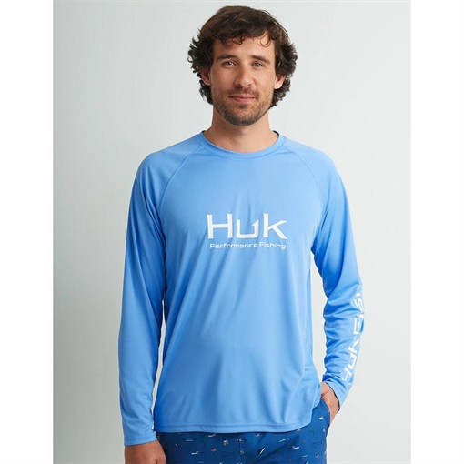 Picture of Huk Vented Pursuit Long Sleeve Shirt Marolina Blue M H1200524-420-M