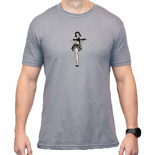 Picture of Magpul HULA GIRL CVC T-SHIRT STONE GRAY HEATHER X-LARGE MAG1117-041-XL