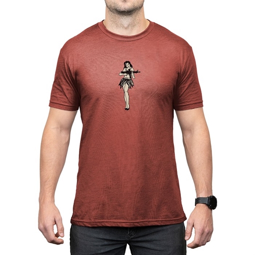 Picture of Magpul HULA GIRL CVC T-SHIRT XL REDROCK HEATHER MAG1117-613-XL