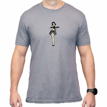 Picture of Magpul HULA GIRL CVC T-SHIRT STONE GRAY HEATHER SMALL MAG1117-041-S