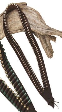 Picture of Hunter Leather .45 Caliber Bandelero Belt 85 Loop Antique Brown 0745