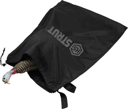 Picture of HS Strut Decoy Bag Black Mesh Holds 3-4 Turkey Decoys Features Orange Safety Flag STR07604