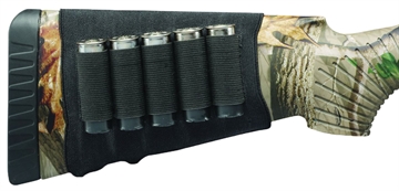 Picture of Hunters Specialties Buttstock Shell Holder Black Elastic 5rd Shotgun 00685