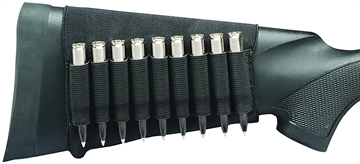 Picture of Hunters Specialties Buttstock Shell Holder Rifle Holds 9 Cartridges Black Elastic 00687