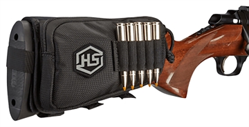 Picture of Hunters Specialties Buttstock Shell Holder W/Pouch Holds 5 Cartridges Black Polyester 01620