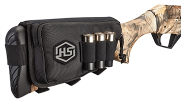 Picture of Hunters Specialties Buttstock Shell Holder W/Pouch Holds 3 Rounds Black Polyester 01621