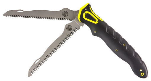 Picture of Hunters Specialties Command Grip Dual Saws Folding 5CR15/3CR14 SS 12" Long Saw Blade Black Rubber Handle 100053