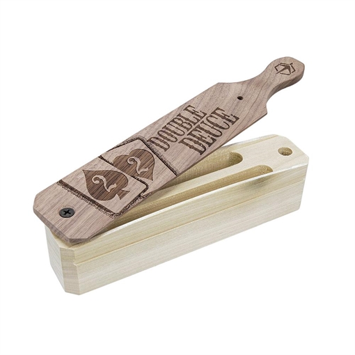 Picture of Hunters Specialties HSDTBC Double Deuce Box Call Attracts Turkey Species Walnut HSDTBC HS-DTBC