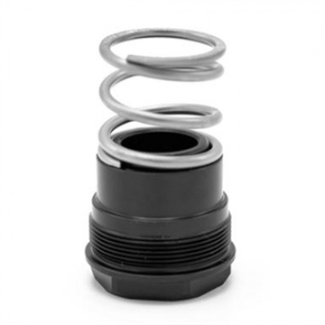 Picture of Huxwrx 1836 3-Lug Adapter 9mm Fits 1/2"x28 Steel Black Nitride 1836 1858