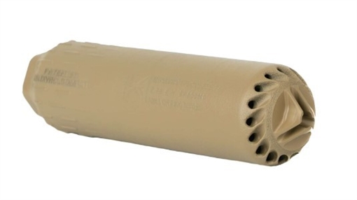 Picture of HUXWRX Safety Company Flow 556 Ti, Suppressor, 6.8" Long, 556NATO, C-Series Cerakote Finish, Flat Dark Earth, Grade 5 Titanium Construction 2693