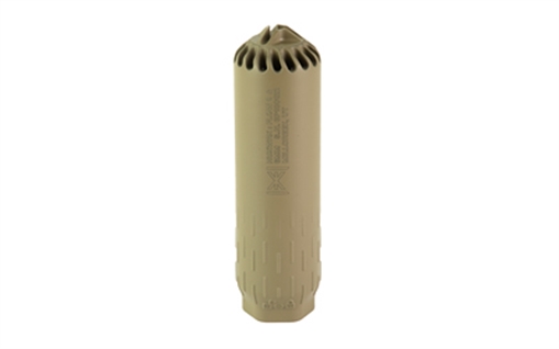 Picture of HUXWRX Safety Company Flow 6K, Suppressor, 6MM, Flat Dark Earth, 17-4PH Stainless Steel, Fits HUXWRX Muzzle Devices 2971