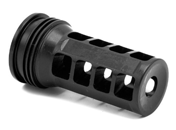 Picture of Huxwrx QD 338 Muzzle Brake Black with 5/8"-24 tpi Threads & 2.30" OAL for 338 Cal AR-Platform 1646