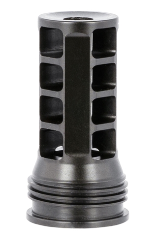 Picture of Huxwrx QD 762 Muzzle Brake Black with 5/8"-24 tpi Threads, 2.30" OAL & 1.20" Diameter for 30 Cal AR-Platform 1574