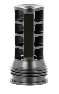 Picture of Huxwrx QD 762 Muzzle Brake Black with 5/8"-24 tpi Threads, 2.30" OAL & 1.20" Diameter for 30 Cal AR-Platform 1574