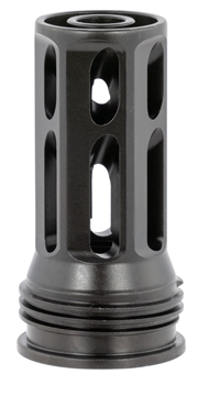 Picture of Huxwrx QD 762 Flash Hider Black with 5/8"-24 tpi Threads, 2.30" OAL & 1.20" Diameter for 30 Cal AR-Platform 1799