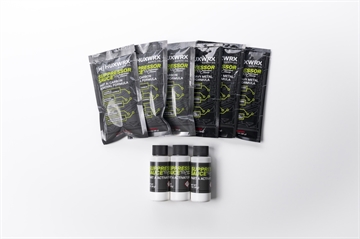 Picture of HUXWRX Safety Company Suppressor Sauce Refill Kit, For use with the Suppressor Sauce Cleaning Kit, Includes Three (3) Packets of Part A:Carbon Removal Formula, Three (3) Bottles of Part A:Activator, and Three (3) Packets of Part B:Heavy Metal Removal Formula 3203