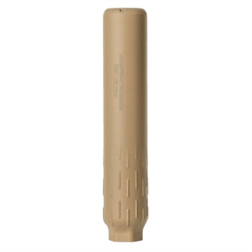 Picture of HUXWRX FLOW 22 TI SUPPRESSOR FDE 1/2X28 DIRECT THREAD COMPATIBLE CAL 17HMR/22LR/22MAG/5.7X28MM 706433764303