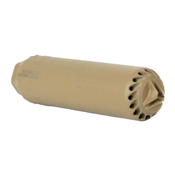Picture of HUXWRX FLOW 556 TI SUPPRESSOR FDE W/FLASH HIDER 1/2X28 3D PRINTED GRADE 5 TITANIUM 706433764471