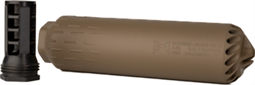 Picture of HUXWRX FLOW 762 TI KIT SUPPRESSOR W/ MUZZLE BRAKE FDE 2747