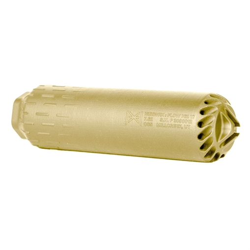 Picture of HUXWRX FLOW 762 TI SUPPRESSOR FDE W/MUZZLE BRAKE FULL AUTO RATED 5.56/6.5MM/7.62 706433763863
